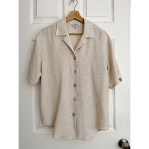 Warm Linen Blend button down